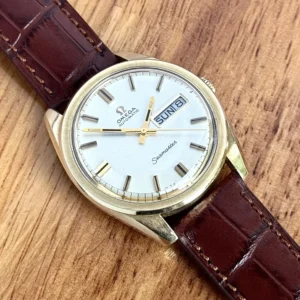 Omega Seamaster Gold Automatic Caliber 750 Sparkle Dial Men’s Watch 166.032 168.023