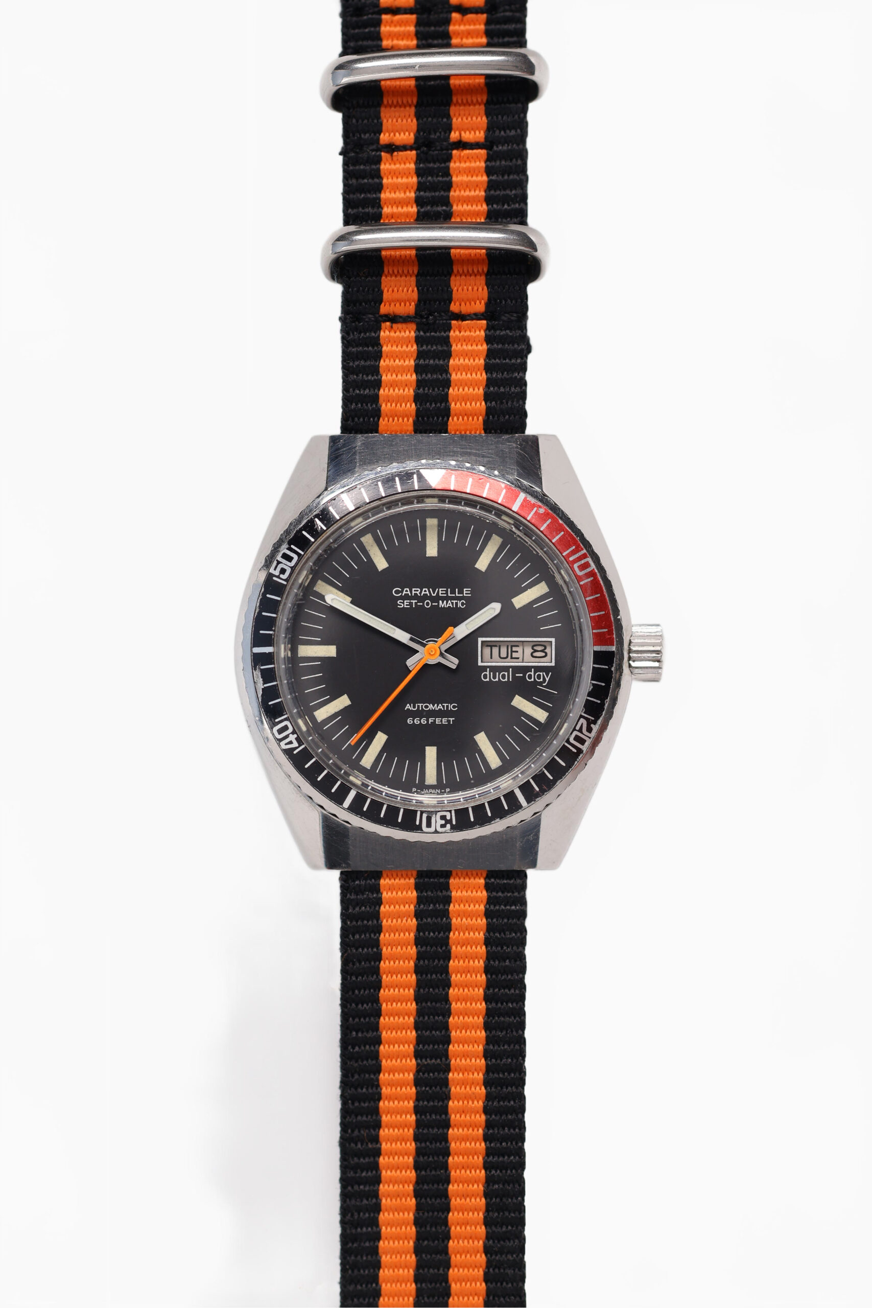 Caravelle Set-O-Matic "Devil Diver" Coke Bezel Vintage Dive Watch - Image 2
